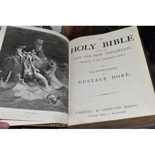 489 - FIVE ANTIQUARIAN RELIGIOUS BOOKS comprising Fleetwood's Life of Christ, leather bound, brass clasped... 