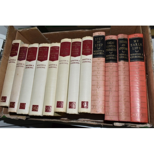 500 - CHURCHILL; Winston S, eight volumes of The Second World War published by The Reprint Society and My ... 
