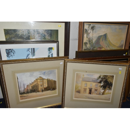 562 - A QUANTITY OF PAINTINGS AND PRINTS, to include a J. Ritchie Gray 'Torriden Hills' oil on board lands... 