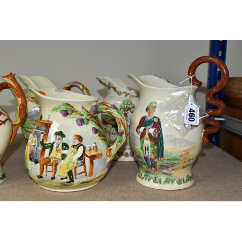 460 - A GROUP OF CROWN DEVON JUGS AND TANKARDS, jugs comprising I Love a Lassie (no musical movement, end ... 