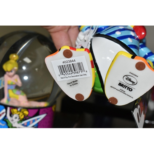 478 - FOUR BOXED ENESCO DISNEY BRITTO FIGURES, comprising Eeyore no 4050481, Peter Pan no 4056846 (head br... 