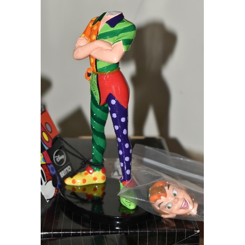 478 - FOUR BOXED ENESCO DISNEY BRITTO FIGURES, comprising Eeyore no 4050481, Peter Pan no 4056846 (head br... 