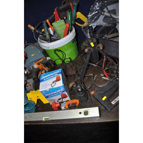 1051 - A LARGE COLLECTION OF TOOLS AND ELECTRICALS including a Record pipe cutter, a Karcher Patio Head and... 