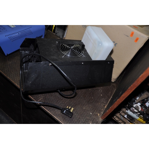 1056 - A PROSOUND MFX-700 FOG MACHINE with remote and original box, another smoke machine and a bubble mach... 
