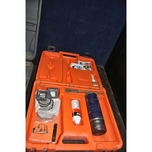 1078 - A CASED RYOBI ESD-6040V 240V ELECTRIC SCREWDRIVER (PAT pass and working) and a Plasplode Impulse cle... 