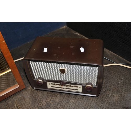 1106 - THREE ITEM OF VINTAGE AUDIO EQUIPMENT comprising of a Murphy A252 valve radio, an Ultra valve radio ... 