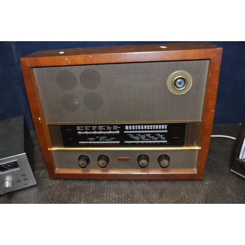 1106 - THREE ITEM OF VINTAGE AUDIO EQUIPMENT comprising of a Murphy A252 valve radio, an Ultra valve radio ... 