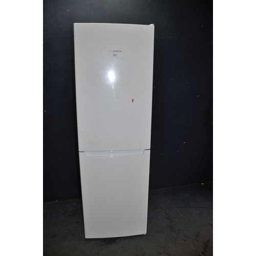 1117 - A BOSCH KGN34NW3AG FRIDGE FREEZER width 60cm depth 65cm height 185cm (PAT pass and working at 0 and ... 