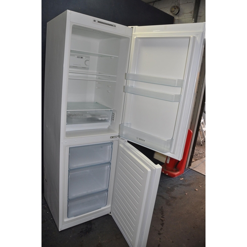 1117 - A BOSCH KGN34NW3AG FRIDGE FREEZER width 60cm depth 65cm height 185cm (PAT pass and working at 0 and ... 