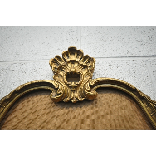 1210 - A GILT RESIN FOLIATE MIRROR FRAME, 64cm x 94cm (condition report: some losses to gilt, other imperfe... 