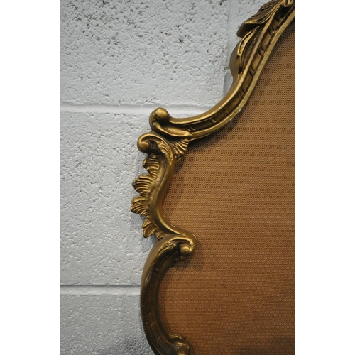 1210 - A GILT RESIN FOLIATE MIRROR FRAME, 64cm x 94cm (condition report: some losses to gilt, other imperfe... 