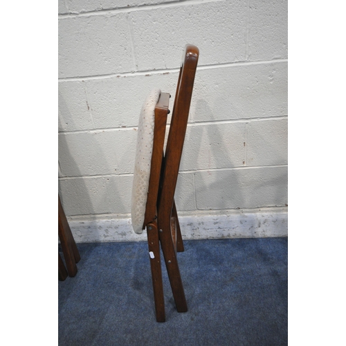 1214 - A SET OF FOUR SCOTTS & CO FOLDING CHAIRS (condition report: upholstery in need of a clean) (4)