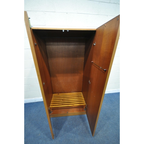 1243 - A MID CENTURY TEAK G PLAN DOUBLE DOOR WARDROBE, width 90cm x depth 59cm x height 179cm (condition re... 