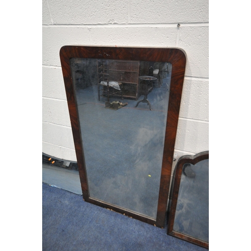 1275 - A SELECTION OF VARIOUS MIRRORS, to include three dressing mirrors, largest 68cm x 121cm, a modern re... 