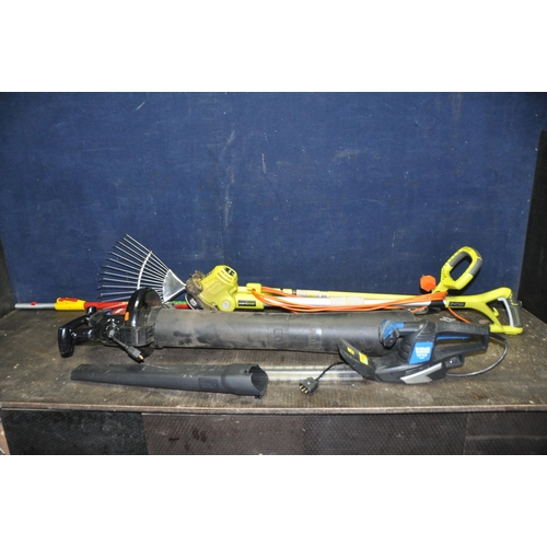 1072 - A RYOBI RLT5027 STRIMMER (PAT pass and working), a MacAllister hedge trimmer(no power cable untested... 