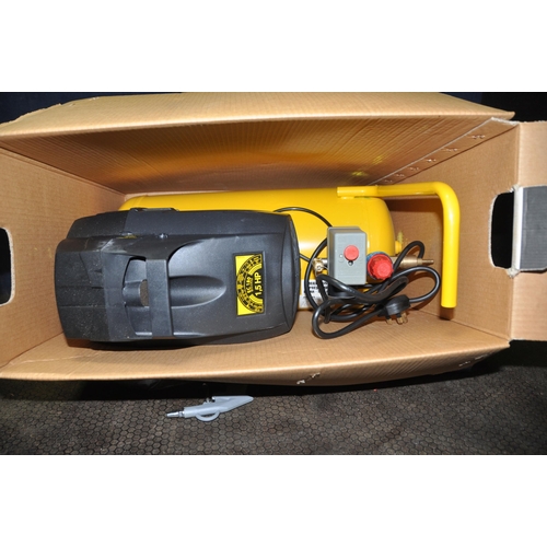 1102 - A POWER CRAFT TA25/180 COMPRESSOR in original box with a Workzone Air Shear and a Workzone Air Cut o... 