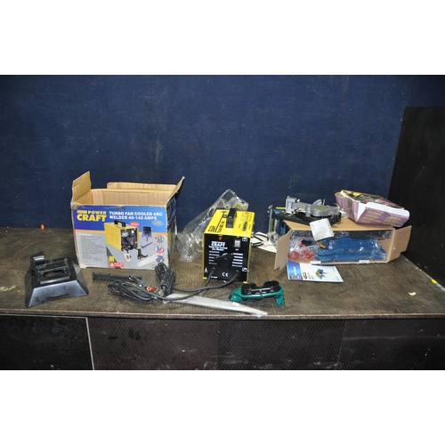 1105 - A WORKZONE WWRT/17 ROUTER TABLE in box still packaged, a Power Craft Arc Welder in box (plug cut off... 