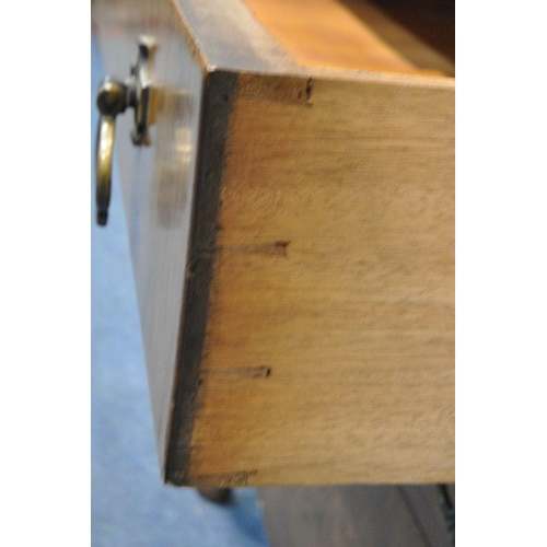 1280 - A 20TH CENTURY WALNUT TALLBOY, with double cupboard doors, above three graduated drawers, on cabriol... 