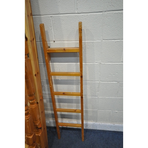 1299 - A MODERN PINE SINGLE BUNK BED (condition report: surface marks, scratches, missing bolts, other sign... 