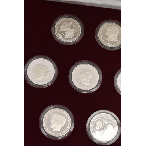 122 - A QUANTITY OF SILVER PROOF COINS, to include The Royal Marriage Commemorative Coin Collection of 198... 