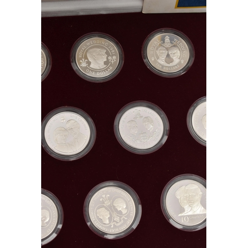 122 - A QUANTITY OF SILVER PROOF COINS, to include The Royal Marriage Commemorative Coin Collection of 198... 