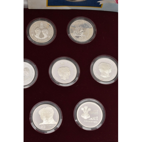 122 - A QUANTITY OF SILVER PROOF COINS, to include The Royal Marriage Commemorative Coin Collection of 198... 