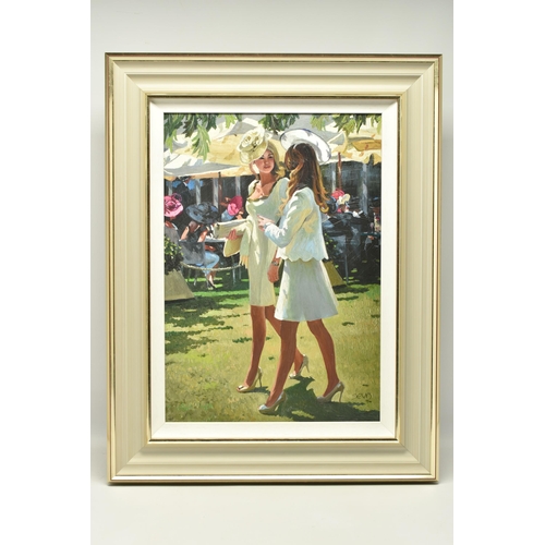 304 - SHERREE VALENTINE DAINES (BRITISH 1959) 'THE COLOUR AND GLAMOUR OF ASCOT', a signed limited edition ... 