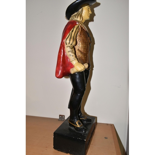 316 - BREWERIANA: A LARGE CAST PLASTER ADVERTISING 'LORD CALVERT' CANADIAN WHISKY FIGURE, height 65cm (1) ... 