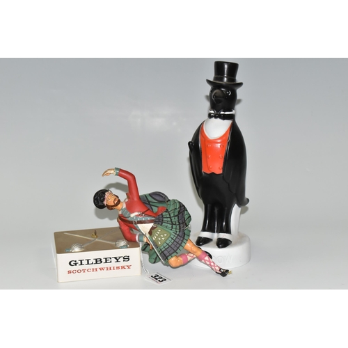 323 - BREWERIANA: TWO WHISKY ADVERTISING FIGURES, comprising an 'Old Crow' (Kentucky Straight Bourbon Whis... 