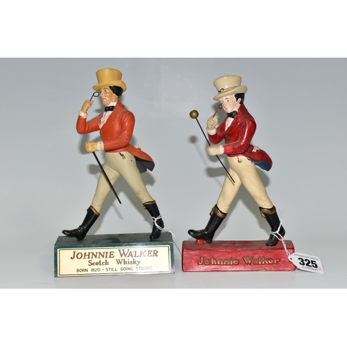 325 - BREWERIANA: TWO JOHNNY WALKER WHISKY ADVERTISING FIGURES, comprising a ceramic Johnny Walker figure,... 