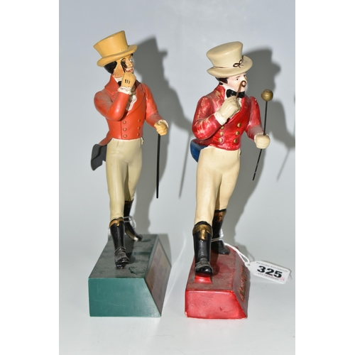 325 - BREWERIANA: TWO JOHNNY WALKER WHISKY ADVERTISING FIGURES, comprising a ceramic Johnny Walker figure,... 