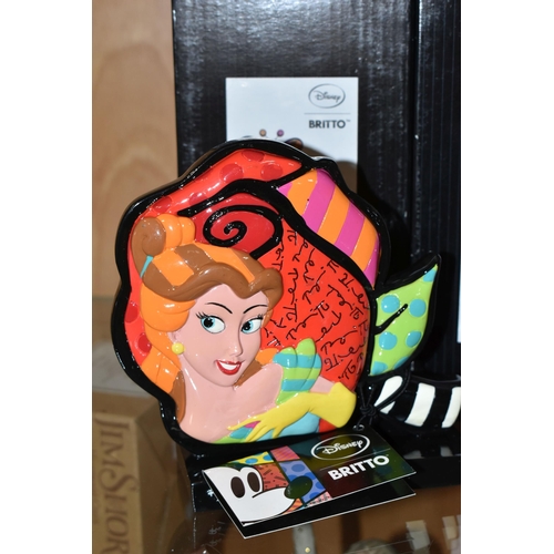 329 - FOUR BOXED DISNEY BRITTO ORNAMENTS, comprising Ariel, Tinker Bell, Snow White and Belle (4+ 4 boxes)... 