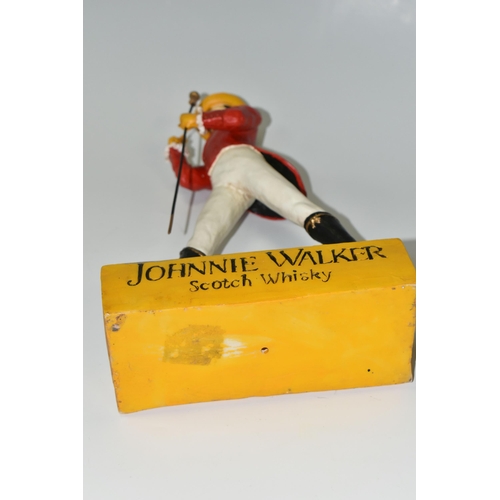 335 - BREWERIANA: A RESIN JOHNNY WALKER WHISKY ADVERTISING FIGURE, with top hat, monocle and walking cane,... 