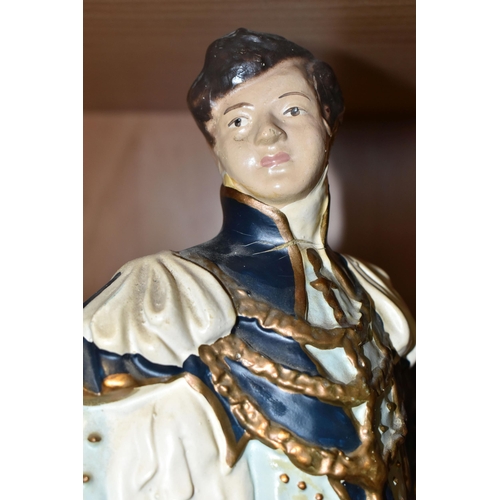 339 - BREWERIANA : TWO KING GEORGE IV 'OLD SCOTCH WHISKY' ADVERTISING FIGURES, comprising a rubberoid bust... 