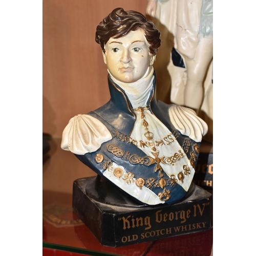 339 - BREWERIANA : TWO KING GEORGE IV 'OLD SCOTCH WHISKY' ADVERTISING FIGURES, comprising a rubberoid bust... 