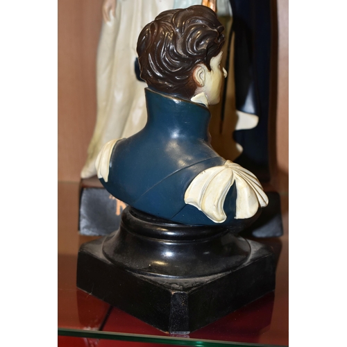 339 - BREWERIANA : TWO KING GEORGE IV 'OLD SCOTCH WHISKY' ADVERTISING FIGURES, comprising a rubberoid bust... 