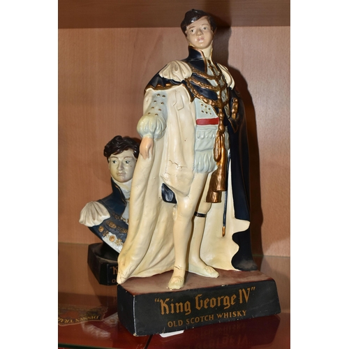 339 - BREWERIANA : TWO KING GEORGE IV 'OLD SCOTCH WHISKY' ADVERTISING FIGURES, comprising a rubberoid bust... 