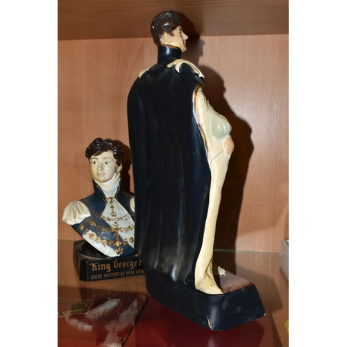 339 - BREWERIANA : TWO KING GEORGE IV 'OLD SCOTCH WHISKY' ADVERTISING FIGURES, comprising a rubberoid bust... 