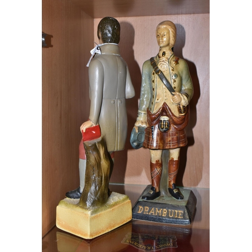 340 - BREWERIANA: TWO WHISKY ADVERTISING FIGURES, comprising two rubberoid figures 'Robbie Burns' famed ol... 