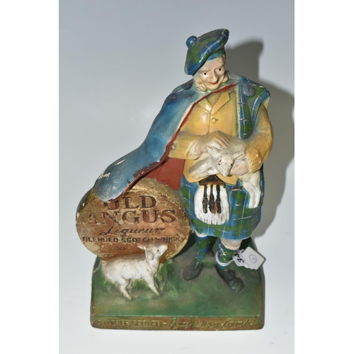 342 - BREWERIANA: AN OLD ANGUS LIQUEUR BLENDED SCOTCH WHISKY ADVERTISING DISPLAY FIGURE, comprising a rubb... 