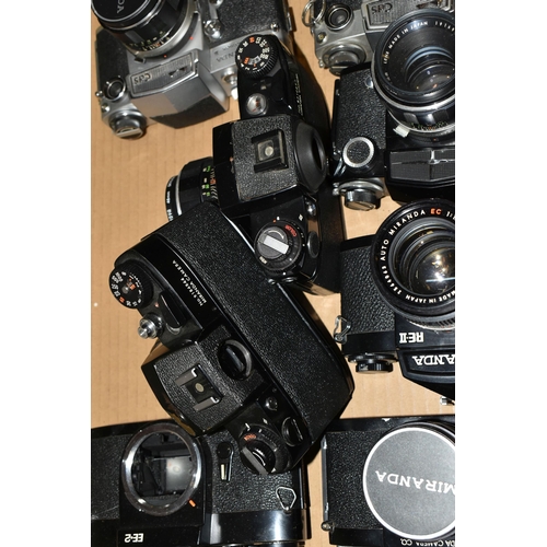 346 - ONE BOX OF VINTAGE MIRANDA CAMERAS, twelve cameras comprising models EE, EE2, Senorex II, Automex II... 