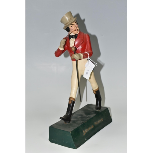 349 - BREWERIANA: A JOHNNIE WALKER WHISKY ADVERTISING FIGURE, rubberoid figure of Johnnie Walker with walk... 