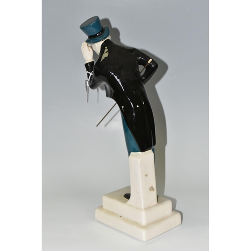 350 - BREWERIANA: AN I.W HARPER KENTUCKY BOURBON DECANTER, ceramic figure of a bowing gentleman in top hat... 