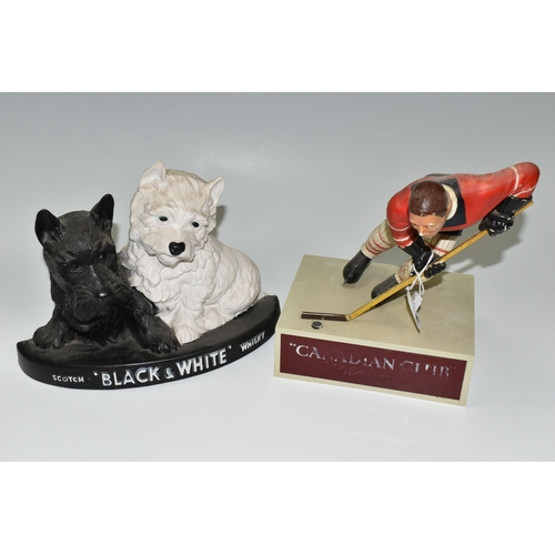 351 - TWO WHISKY ADVERTISING FIGURES, comprising a plastic 'Canadian Club' whisky display figure of an ice... 