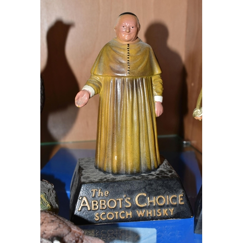 359 - A COLLECTION OF SMALL WHISKY MASCOT FIGURES, comprising 'Piper Export', 'The Abbot's Choice Scotch W... 