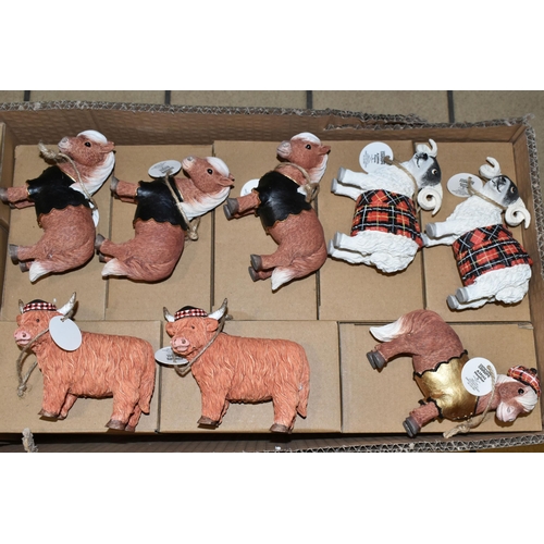 363 - ONE BOX OF ENESCO - COUNTRYSIDE COUTURE ANIMAL FIGURINES, all new figures with boxes and labels, thi... 