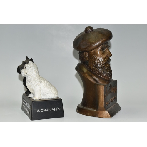 371 - TWO SCOTCH WHISKY ADVERTISING FIGURES, comprising  a rubberoid 'Auld Shepp Scotch Whisky' advertisin... 