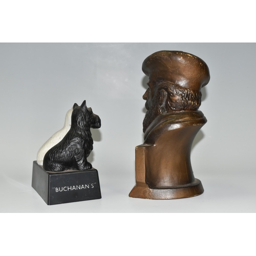 371 - TWO SCOTCH WHISKY ADVERTISING FIGURES, comprising  a rubberoid 'Auld Shepp Scotch Whisky' advertisin... 