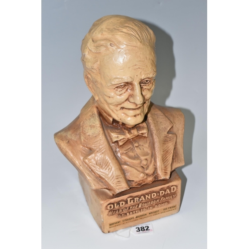 382 - A KENTUCKY STRAIGHT BOURBON WHISKEY ADVERTISING BUST, the rubberoid bust labelled 'Old Grand-Dad, He... 