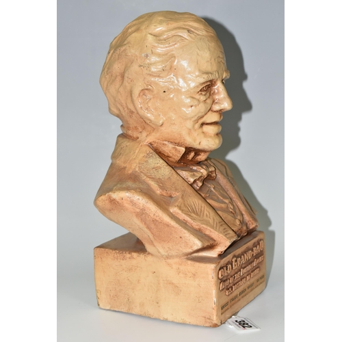 382 - A KENTUCKY STRAIGHT BOURBON WHISKEY ADVERTISING BUST, the rubberoid bust labelled 'Old Grand-Dad, He... 